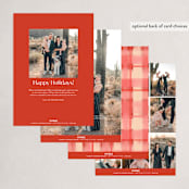 "Tartan" - Holiday Cards in Sunset by Jennifer Lew - Back of Card Options