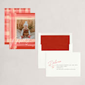 "Tartan" - Holiday Cards in Sunset by Jennifer Lew - Assembled