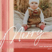 "Tartan" - Holiday Cards in Sunset by Jennifer Lew - Detail