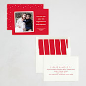 "Nice List negotiations" - Holiday Cards in Candy Cane by Lea Delaveris - Assembled