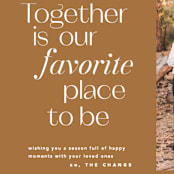 "Together is our favourite place" - Holiday Cards in Toffee by Creo Study - Detail