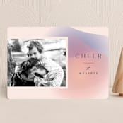 "Moda" - Holiday Cards in Blush by Carly Reed Walker - Front