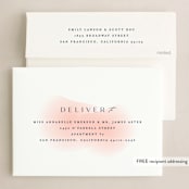 "Moda" - Holiday Cards in Blush by Carly Reed Walker - FREE Recipient Addressing
