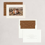 "Delicate Frame" - Holiday Cards in Cinnamon by Ekko Studio - Assembled