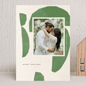 "abstraction" - Holiday Cards in Sage by Sumak Studio - Front