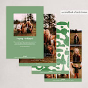"abstraction" - Holiday Cards in Sage by Sumak Studio - Back of Card Options