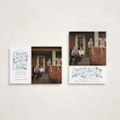 "Decking New Halls" - Holiday Cards in Pine by Alethea and Ruth - Photo Orientation Options