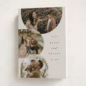 "Round Overlap" - Holiday Cards in Pine by Brianne Larsen - Folded Card