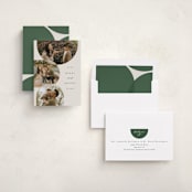 "Round Overlap" - Holiday Cards in Pine by Brianne Larsen - Assembled