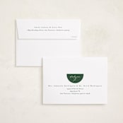 "Round Overlap" - Holiday Cards in Pine by Brianne Larsen - FREE Recipient Addressing