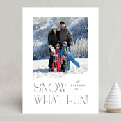 "Snow What Fun" - Holiday Cards in Ink by Olivia Raufman - Front
