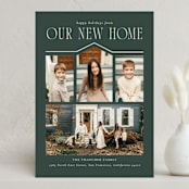 "We Moved" - Holiday Cards in Evergreen by Angela Garrick - Front