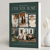 "We Moved" - Holiday Cards in Evergreen by Angela Garrick - Folded Card