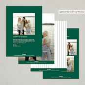 "Classic Home" - Holiday Cards in Pine by Jennifer Lew - Back of Card Options