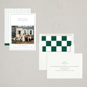 "Classic Home" - Holiday Cards in Pine by Jennifer Lew - Assembled