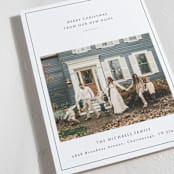 "Classic Home" - Holiday Cards in Pine by Jennifer Lew - Detail