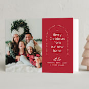 "Address Arch" - Holiday Cards in Cardinal by Owl and Toad - Folded Card