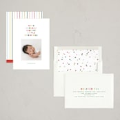 "tilted letters" - Holiday Cards in Rainbow by Ellen Schlegelmilch - Assembled