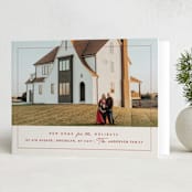 "Home Sweet Home" - Holiday Cards in Candy cane by Julie Murray - Folded Card