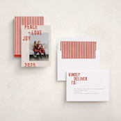 "Modern Winter" - Holiday Cards in Holly Berry by Michelle Taylor - Assembled