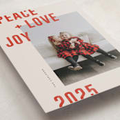 "Modern Winter" - Holiday Cards in Holly Berry by Michelle Taylor - Detail