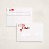 "Modern Winter" - Holiday Cards in Holly Berry by Michelle Taylor - FREE Recipient Addressing