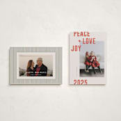 "Modern Winter" - Holiday Cards in Holly Berry by Michelle Taylor - Photo Orientation Options