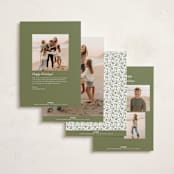 "Boughs of Pine" - Holiday Cards in Holly by Everett Paper Goods - Back of Card Options