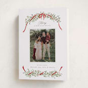 "Boughs of Pine" - Holiday Cards in Holly by Everett Paper Goods - Folded Card