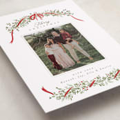 "Boughs of Pine" - Holiday Cards in Holly by Everett Paper Goods - Detail