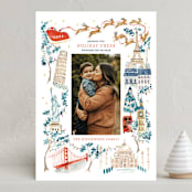 "Rockin' around the world" - Holiday Cards in Eucalyptus by Sarah Knight - Front
