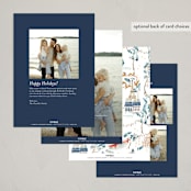 "Rockin' around the world" - Holiday Cards in Eucalyptus by Sarah Knight - Back of Card Options