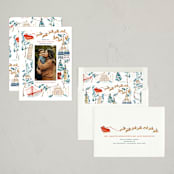 "Rockin' around the world" - Holiday Cards in Eucalyptus by Sarah Knight - Assembled