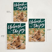 "Unleash the Joy" - Holiday Cards in Evergreen by Erin German - Formats Available