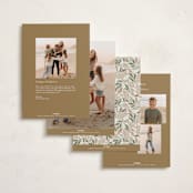 "Modern Trio" - Holiday Cards in Sand by Michelle Taylor - Back of Card Options