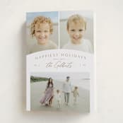 "Modern Trio" - Holiday Cards in Sand by Michelle Taylor - Folded Card