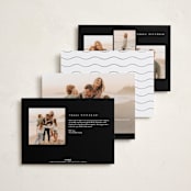 "Vacation Postcard" - Holiday Cards in Charcoal by Amy Payne - Back of Card Options