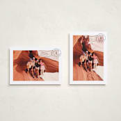 "Vacation Postcard" - Holiday Cards in Charcoal by Amy Payne - Photo Orientation Options