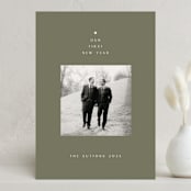 "Classic First Christmas" - Holiday Cards in Olive by Susan Zinader - Front