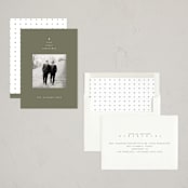 "Classic First Christmas" - Holiday Cards in Olive by Susan Zinader - Assembled