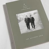 "Classic First Christmas" - Holiday Cards in Olive by Susan Zinader - Detail