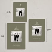 "Classic First Christmas" - Holiday Cards in Olive by Susan Zinader - Formats Available