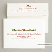 "Disney’s mickey Vintage holiday greens" - Holiday Cards in Stocking by Creo Study - FREE Recipient Addressing