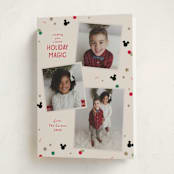 "Disney Magic Confetti" - Holiday Cards in Holly by Kacey Kendrick Wagner - Folded Card