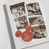 "Snapshots" - Holiday Cards in Cherry by Pixel and Hank - Detail