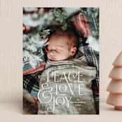"Lets Talk Holidays" - Holiday Cards in Snow by Kimberly FitzSimons - Front