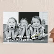 "Extra Dose" - Holiday Cards in Snow by Megan Davis - Front
