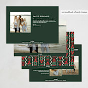 "Folk Flower Frame" - Holiday Cards in Evergreen by Alethea and Ruth - Back of Card Options