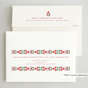 "Folk Flower Frame" - Holiday Cards in Evergreen by Alethea and Ruth - FREE Recipient Addressing