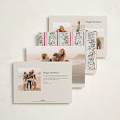 "Highlands" - Holiday Cards in Cranberry by Sarah Knight - Back of Card Options